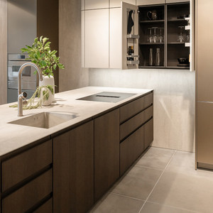 Juego de Muebles de <span class=keywords><strong>Cocina</strong></span> Modernos de Lujo con Acabado Lacado de Alto Brillo, Diseño Modular Personalizado, Gabinetes de <span class=keywords><strong>Cocina</strong></span> sin Tiradores con Isla - Product Image 2