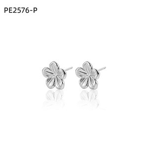 Amy Amy Flower <b>Stud</b> Earrings <b>Silver</b> Plated For Women Fashion Jewelry Gift - Product Image 1