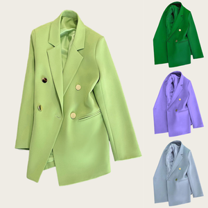 Boutique-Mode Damenblazer Elegante Koreanische Lässige Einfarbige Jacke mit Langen Ärmeln Bürodamen-Jacke Oberbekleidung - Product Image 1