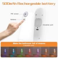 Nouveautés 2026 : Lampe LED intelligente rechargeable à détecteur de mouvement pour siège de toilette, idéale pour la maison et la salle de bain