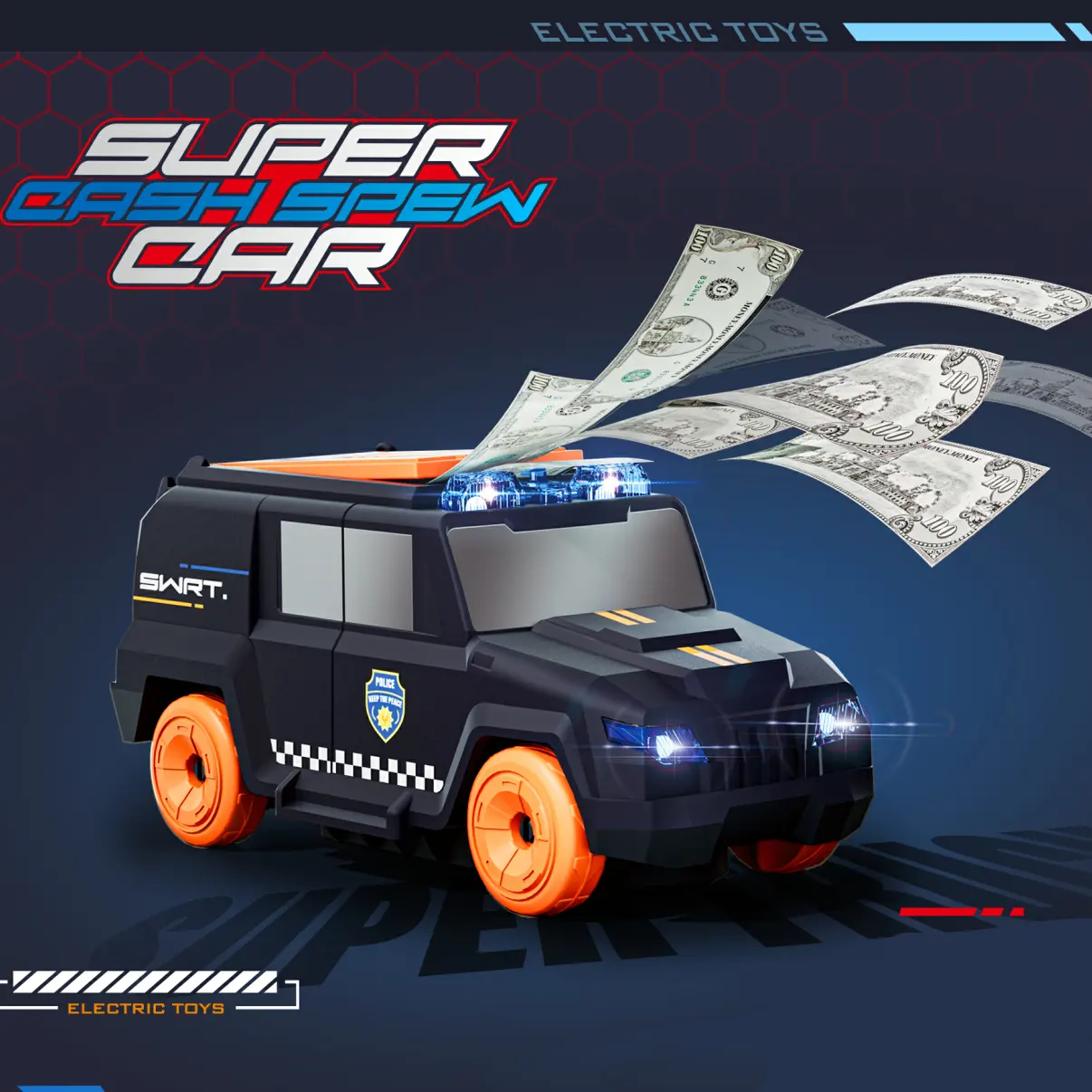 Hot Sale Super Spray Money car Toy Super Money Gun With 100 Presidential Dollar Party Toys Money Spray car