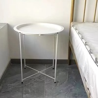 Table basse moderne en métal pour salon, table d'appoint simple, revêtement en poudre durable, plateau convertible pour canapé de loisirs