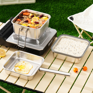 Marmite de cuisson tout-en-un moderne en acier inoxydable 304 pour l'extérieur, idéale pour la friture, le wok, la soupe et la cuisson vapeur, compatible gaz et induction - Product Image 1