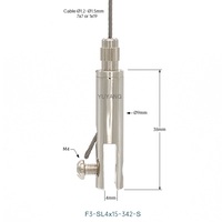 Pince à câble réglable M4 pour panneaux signalétiques de 4 mm – Catégorie de produits : Fixations pour panneaux
