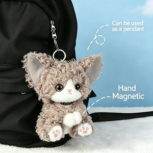 Bobova Devon Rex <strong>Cat</strong> <strong>Plush</strong> Stuffed Animal Soft Fluffy Embroidered Mesh Lining Calming Comfort Toy Gift for All Ages Polyester - Product Image 4