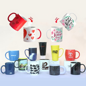 Tùy Chỉnh Thăng Hoa Nhiệt Nhạy Cảm Màu Thay Đổi Gốm Ma Thuật <span class=keywords><strong>Mug</strong></span> Đen Khuyến Mại Đồ Đá Gốm Cốc Cà Phê - Product Image 5