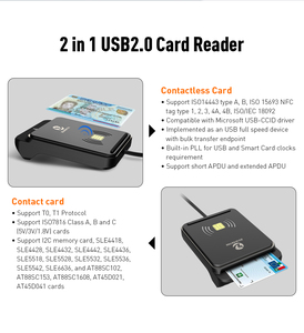 Zoweetek xách tay NFC Đầu đọc thẻ Nhà Văn <span class=keywords><strong>USB</strong></span> 2.0 EMV Đầu đọc thẻ Nhà Văn không có trình điều khiển ISO 7816 thông minh đầu đọc Nhà Văn thẻ chip - Product Image 3