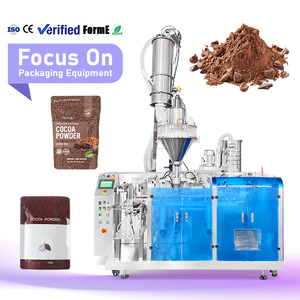 Máquina Automática para Etiquetar, Llenar y Sellar Bolsas Preformadas Doypack con Empaque de Plástico y Papel para Cacao en Polvo - Product Image 1