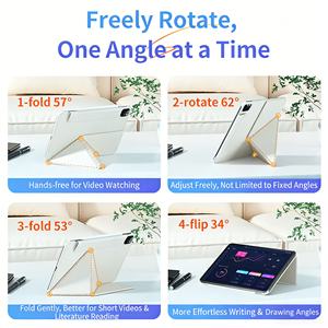 Étui en cuir PU + PC magnétique résistant avec coque ultra-fine légère antichoc anti-taches, coque anti-chute pour iPad 11 A16 - Product Image 5