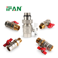 Robinet à boisseau sphérique en laiton IFAN PN40 1/2" 3/4" 1" BSP NPT, raccord de plomberie pour l'eau