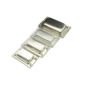 Tirador empotrado de acero inoxidable 304 para puerta corredera y cajón de armario, acabado estriado - Product Image 3