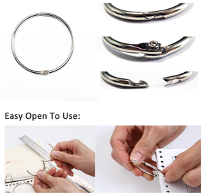 DIY Flash Cards Mini Notebooks Stainless Steel Loose Leaf Binder <b>Rings</b> - Product Image 4