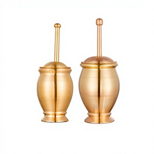 Mortero y Pilón de Cobre Puro para Medicina Tradicional China, Tazón para Triturar <span class=keywords><strong>Ajo</strong></span>, Utensilio Multifuncional para el Hogar, Clase I - Product Image 1
