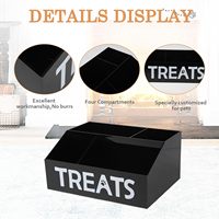 Maßgefertigter Acryl-Hundesnack-Organizer mit Mehrfach-Trennwänden für die Arbeitsplatte - Behälter für Verpackte Snacks für Haustiere