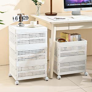 Multifunctional Storage <b>Basket</b> With Wheels <b>Large</b> Capacity Portable For Home Use Clothing Organizer - Product Image 1