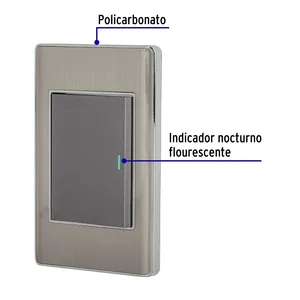 VOLTECK BOX 3 Piastra Rinforzata in Acciaio Inox 1 Interruttore 3 Moduli Standard UK PA-APSE3-LA-3BOX Lisbona - Product Image 2