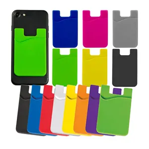 Custom Logo Silicone Smart Wallet Silicone Cell Phone Sticker Card Holder