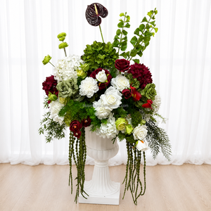 <span class=keywords><strong>Flores</strong></span> <span class=keywords><strong>Artificiales</strong></span> Realistas Color Rojo Borgoña Oscuro, Hortensias y Lirios de Tacto Real para Arreglos de Arcos y Fondos en Bodas, Fiestas y Eventos - Product Image 5