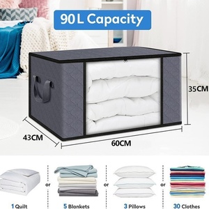 Bolsas Plegables <span class=keywords><strong>para</strong></span> Almacenamiento de Ropa con Ventana Transparente, Asas Reforzadas, Gran Capacidad, Organizador de Armario <span class=keywords><strong>para</strong></span> Ropa de Cama, Mantas y Edredones - Product Image 3