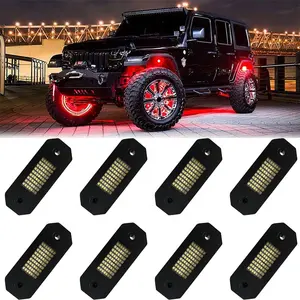 Luces Led para la parte inferior del coche, luces de roca impermeables Ip 68, iluminación Led RGB, luces de roca para Jeep, camión todoterreno, ATV, SUV