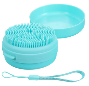 Cepillo de Baño de Silicona, Esponja Exfoliante para Ducha, Caja de Jabón, Cepillo Limpiador de Silicona, Herramienta de Masaje, Cepillos de Baño - Product Image 1