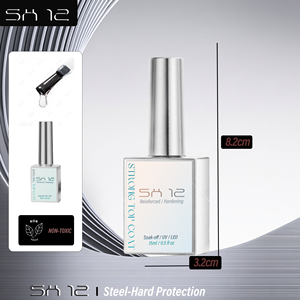 SH12 Gel de finition pour ongles résistant aux rayures, sans essuyage, UV LED, gel de finition OEM, gel de finition pour ongles durable sans essuyage - Product Image 2
