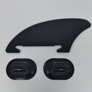 Aileron latéral de SUP à profil bas de 4 pouces pour planche à pagaie <span class=keywords><strong>gonflable</strong></span>, aileron de remplacement pour eaux peu profondes, accessoires de skeg en nylon pour planche de surf - Product Image 3