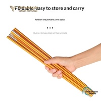 Équipement de camping en plein air, tente manuelle, accessoires en aluminium, poteaux en fibre de verre, pliable, épaissi, double, pour 3-4 personnes