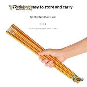 Outdoor camping supplies Manual <b>tent</b> Aluminum <b>pole</b> accessories Fiberglass <b>pole</b> Foldable thickened double 3-4 people - Product Image 5
