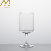 Ensemble de gobelets à vin en cristal soufflé à la main, design droit à long pied, verres à champagne et à vin rouge/blanc pour mariage
