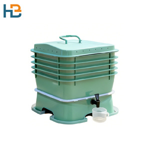 Boîte de compostage à vers pratique à cinq étages en plastique revêtu pour la culture des légumes en plein air moderne - Product Image 4