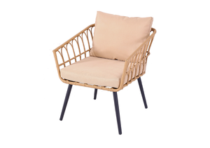 Vente chaude Design moderne 5 pièces ensembles en osier tous temps extérieur Durable PE rotin jardin Patio meubles pour salon parc - Product Image 2