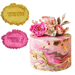 Glitter commestibile 4g bottiglia di barattolo oro rosa 2 colori confezionati commestibile lustre glitter per torta