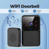 Sonnette vidéo intelligente sans fil Wi-Fi avec batterie, vision nocturne, interphone, moniteur et récepteur USB
