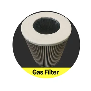 Elemento de filtro de gás de aço inoxidável Elemento de filtro de gás natural elemento de filtro dobrável