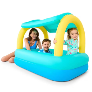 <span class=keywords><strong>Piscina</strong></span> <span class=keywords><strong>Inflable</strong></span> de PVC Grueso <span class=keywords><strong>con</strong></span> Toldo Parasol, Piscinas de Chapoteo <span class=keywords><strong>para</strong></span> Niños en el Patio Trasero al Aire Libre, Jardín - Product Image 1