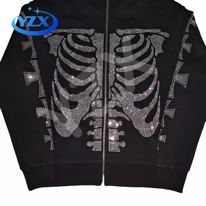 Оптовая продажа заводская цена DMC Качество Кристалл Горячая фиксация скелет горный хрусталь мотив железа на рубашке дизайн стильные рубашки передачи тепла - Product Image 3