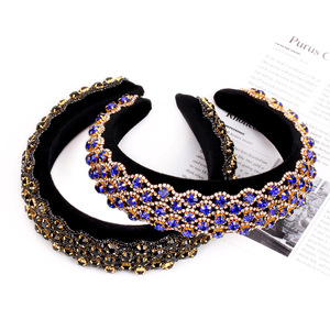 Diademas con Pedrería para Mujer Hua Liyu, Estilo Barroco, Accesorios para el Cabello de Novia, Tocado Decorativo de Malla y Esponja FG0167 - Product Image 4