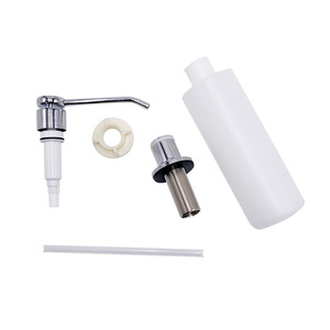 Soap Dispenser Manual Control Chrome Plated Copper Easy Installation For Kitchen Sink Dishwashing Liquid 202C - Product Image 1