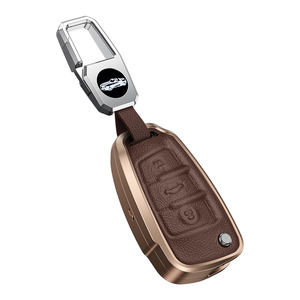 Étui de protection pour clé de voiture en alliage d'aluminium, coque, housse, accessoires pour Audi A6L A4L Q5L A6 A8 Q7, porte-clés pliable, porte-clés, sac - Product Image 4