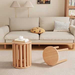 Bar <strong>Stools</strong> Set of 4 Wooden Stackable <strong>Stools</strong> 18 Inch <strong>Stool</strong> Classroom for Dining Room Bedroom Living Room(Natural) - Product Image 6