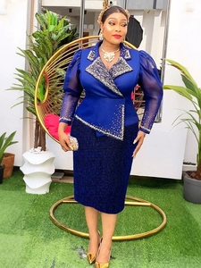 <span class=keywords><strong>Robe</strong></span> longue en mousseline de soie sans col, taille haute, coupe trapèze, avec lacets, pour femmes africaines grandes tailles, écologique, export transfrontalier 2026 - Product Image 6