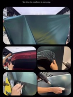 Film de protection de carrosserie de voiture en PET noir mat satiné de luxe, vente en gros d'usine, changement de couleur, protection UV 99%, protection infrarouge 80%, anti-rayures, anti-sable