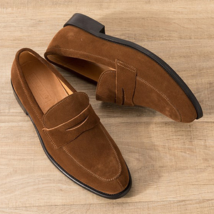 Nouveaux Mocassins de Conduite pour Hommes en Cuir Véritable et Daim, Modèle 2024, Confortables et Durables à Enfiler, Personnalisation de Logo - Product Image 1