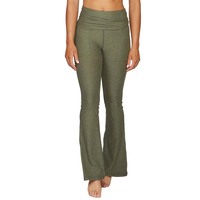 Pantalon de yoga évasé pour femme, taille pliable, froncé avec poches latérales, doux, extensible, pour l'entraînement et le fitness – Grande Vente