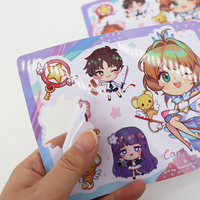 Feuille d'autocollants en vinyle personnalisés Kawaii avec impression UV, résistants aux déchirures et aux intempéries, pour journal, agenda, décoration intérieure