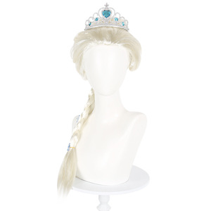 Parrucca Cosplay di Elsa da principessa per ragazze carina da regina treccia Elsa capelli Cosplay parrucche di carnevale di Halloween Purim festa in maschera - Product Image 4