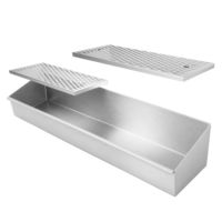 Plateau à frites en acier inoxydable commercial, résistant à la rouille, plat de service en métal pour les restaurants de restauration rapide et les services de traiteur