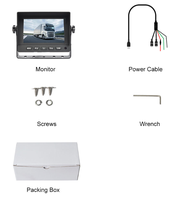 Moniteur de recul LCD 5 pouces IPS AHD le plus vendu avec écran tactile 2 canaux et double écran partagé pour camion, fourgonnette, bus