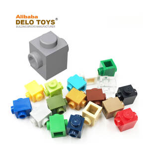 DELO TOYS (10 couleurs) Pièces de bricolage Blocs de construction en plastique, briques modifiées 1 x 1 avec des picots sur 2 côtés, opposés (NON. 47905) - Product Image 1